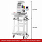 Smartstitch Embroidery Machine S1001, 10 Needles, WiFi Available, 7" Touch Screen, Max Speed 1200RPM, Embroidery Machine for Caps and Clothing with 9.5"x14.2" Embroidery Area (including embroidery starter kit)