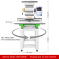 Smartstitch S-1501 Commercial Embroidery Machine with 15 Needles,14"x20" Embroidery Area,1200SPM Max Speed,12" Touch Screen, Wifi available, capable of embroidering on 3D Caps, Flat, T-shirt more